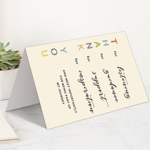 Funny Thank You Card to Teacher,Unique Appreciation Thank You Gifts for Mentor, Coach, Educator,Friends, Great Thank