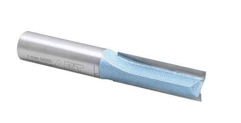 Accusize Industrial Tools 1/2'' Cutting Dia. x 1-1/2'' Flat Length x 1/2'' Shank Double Flute Extra Long Router Bit