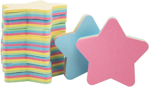 Star Sticky Notes - 1000 Sheets Mixed 4 Color Bulk Sale Self Stick Memo Notes for Office/School/Home