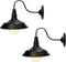 Cedilis 2 Pack Black Wall Sconce Light, Retro Flat Barn Lights, Farmhouse