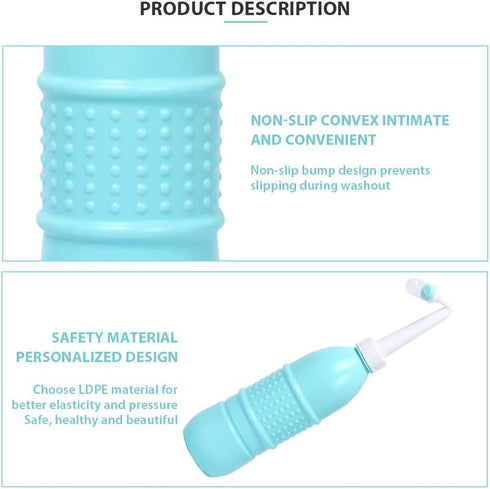 Travel Bidet Bottle, Portable Handheld Bidet Sprayer, 500ml for Personal Hygiene Care, Green