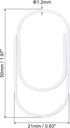MECCANIXITY 30 Pcs Wide Paper Clip Coated Large Clips, 2 Inch White Bookmarks for Organizing Office Home