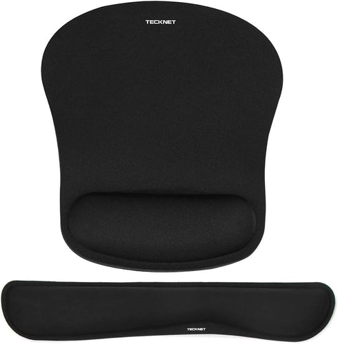 TECKNET Keyboard Wrist Rest and Mouse Pad with Wrist Support, Memory Foam
