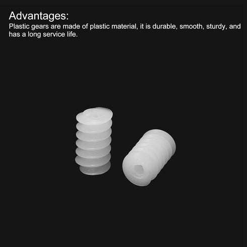 20Pcs 6102AA 0.5 MECCANIXITY Plastic Gears Plastic Worm Gears Model Reduction Gear for RC Car Model DIY Robot,White