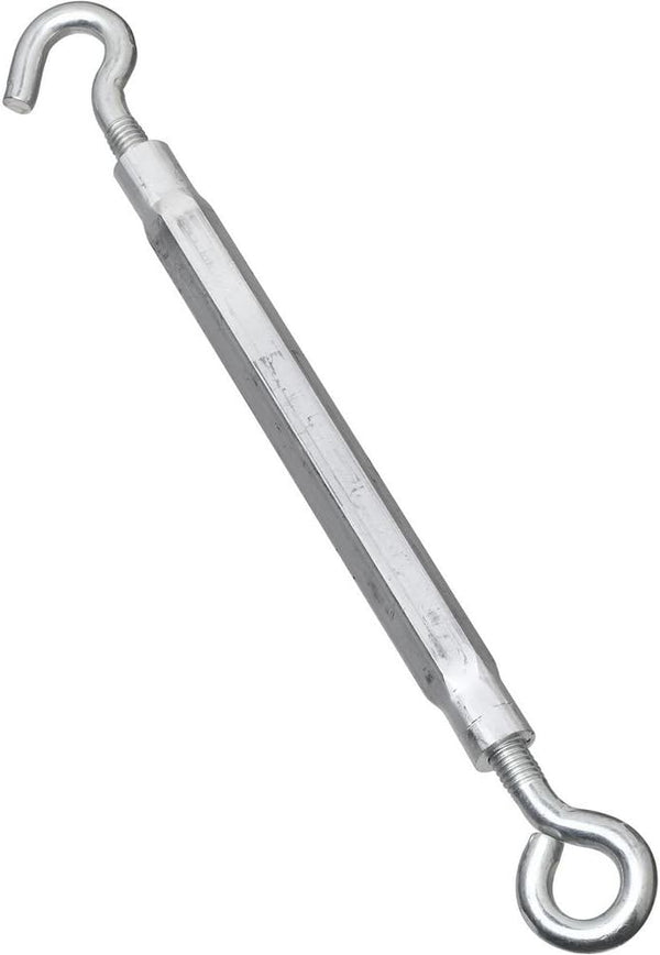 National Hardware N221-895 2172BC Hook and Eye Turnbuckle, Zinc Plated, 3/8" x 16"