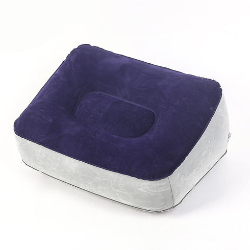 Inflatable Travel Foot Rest Pillows - Air Footrest Cushion for Travel, Office, and Home