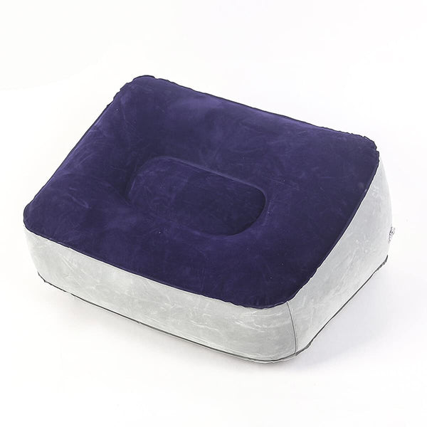 Inflatable Travel Foot Rest Pillows - Air Footrest Cushion for Travel, Office, and Home