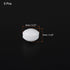 MECCANIXITY Magnetic Stirrer Mixer Stir Bar Rod 8mm(0.31") x6mm Olive Shape PTFE Coating Magnet White for Laboratory 5Pcs