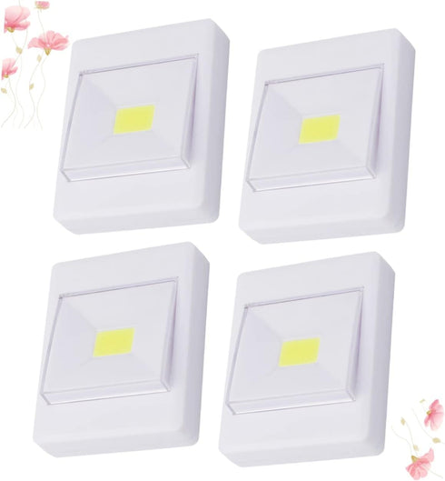 4Pcs Closets UKCOCO Cob LED Cabinet Light Light for Home Use Easy Self Adhesive Installation Eye Protection Versatile