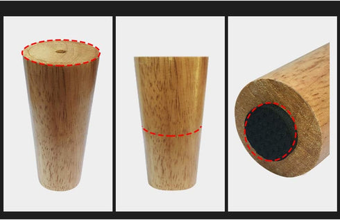 KDDEON Accessories,Set 4 (8cm/3.1in) Solid Wood Rubber Wood Furniture Legs,DIY Replacement Sofa Legs,Tapered Coffee