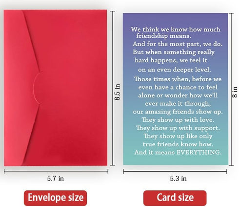Duomeiji Thank You Card for Friend, Cute Appreciation Card for Kindest Person, Grateful for You, Heartfelt Thank You