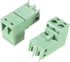 uxcell 20 Pcs 5.08mm 2P Right Angle Pluggable Screw Terminal Block, 300V, 10A