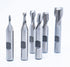 Single End 2 Flute End Mill Set - 6PCS with 3/8" Shank, Plastic Stand