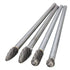 Yakamoz Set of 4Pcs 5.9-Inch Long Tungsten Steel Solid Carbide Rotary Burrs, 6mm Shank for Rotary Tool