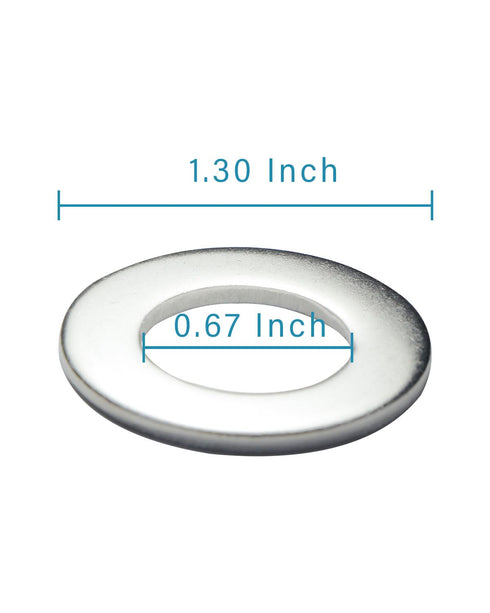 5/8 Inch SAE Flat Washers, Pack of 50, Premium 304 Stainless Steel Washers for Secure Fastening