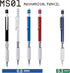 ??? OHTO MS01 Mechanical Pencil High-Functionality All-Metal Aluminum Brass Body Drafting Pencil 0.5mm Blue