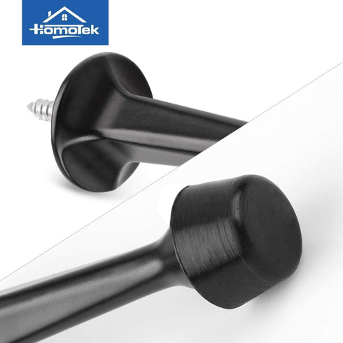 HOMOTEK 36 Pack Heavy Duty Solid Rigid Door Stop with Soft Rubber Tip, Zinc Die Cast Door Stopper for Wall & Door