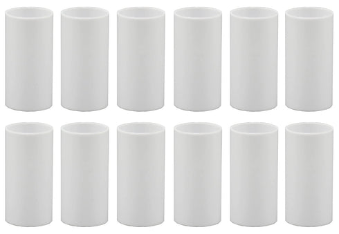 Creative Hobbies 1.75" White Plastic Candle Covers Sleeves Chandelier Socket Covers ~