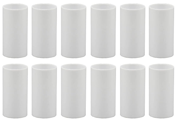 Creative Hobbies 1.75" White Plastic Candle Covers Sleeves Chandelier Socket Covers ~