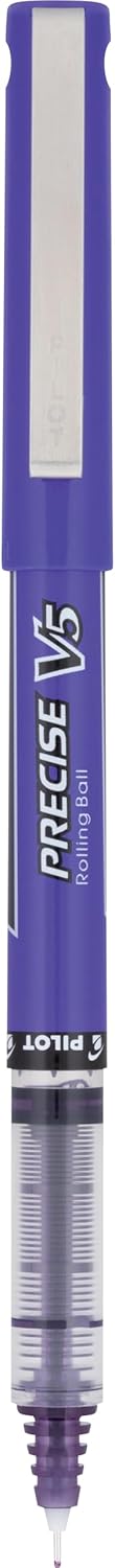 Pilot Precise V5 Rollerball Pens, Extra Fine Point 0.5 mm, Purple, Pack of 12