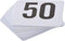 ROY TN 1 50 -Royal Industries Number 1-50 Plastic Number Card Set, 4'' by 4'', White Base