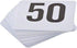 ROY TN 1 50 -Royal Industries Number 1-50 Plastic Number Card Set, 4'' by 4'', White Base