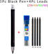 5.6mm metal drawing pencil with 4 2B 4B 6B 8B lead sets professional art sketch mechanical pencil Kawaii stationery can be filled (Black) by Generic
