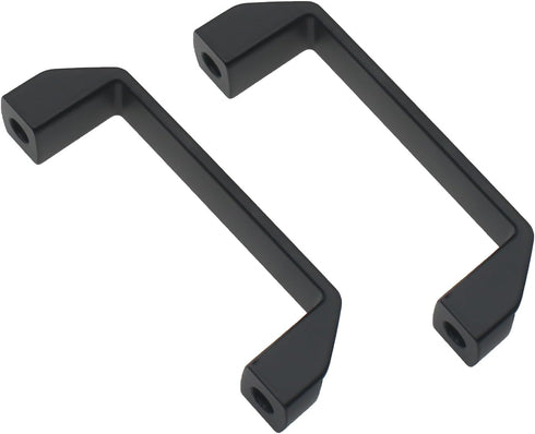 FDXGYH 2pcs Aluminium Alloy Handle Black Rectangular Pull Handle, 120mm Industrial Cabinet Hardware