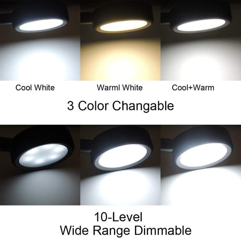 3 10 Dimmable QUANS Color Changeable Level Flexible Gooseneck Wall Mount Mounted Bedside Reading LED Light Lamp
