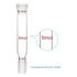 stonylab Glass Straight Connecting Adapter, 90mm, 19/22 Outer Joint to 19/22 Inner Joint for Lab Supply