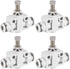 uxcell 4Pcs Air Flow Control Valve, In-line Speed Controller Union Straight, Pneumatic Connector Valve, 6mm Tube OD