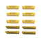 GBJ MGMN200-G 10pcs Tin Coated Carbide Grooving Inserts, 2mm Wide for MGEHR/MGIVR Lathe Grooving Cut-Off Tool
