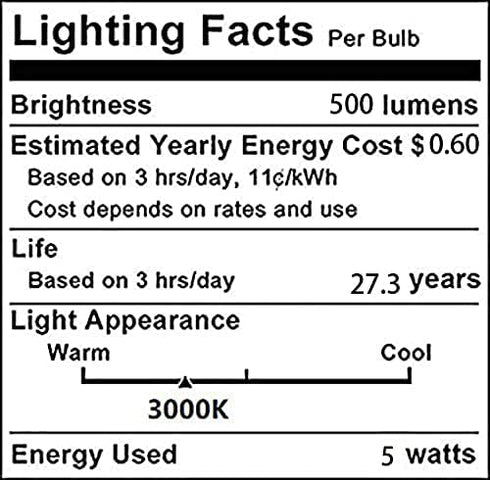 G4 Bulbs 5W(Equivalent 50W T3 12VAC/DC 3000K Pack 4 LED Light to Halogen Replacement) Bi-pin Base JC Type Warm White