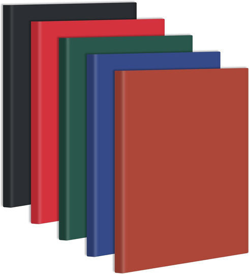 Tenceur 5 Pcs A4 College Ruled Notebook, 8.5'' x 11'', 200 Pages Lined Artificial Leather Sketchbook