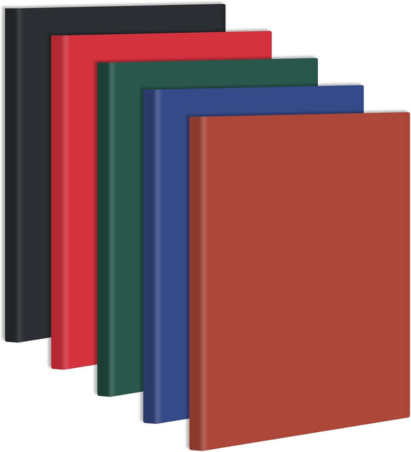 Tenceur 5 Pcs A4 College Ruled Notebook, 8.5'' x 11'', 200 Pages Lined Artificial Leather Sketchbook