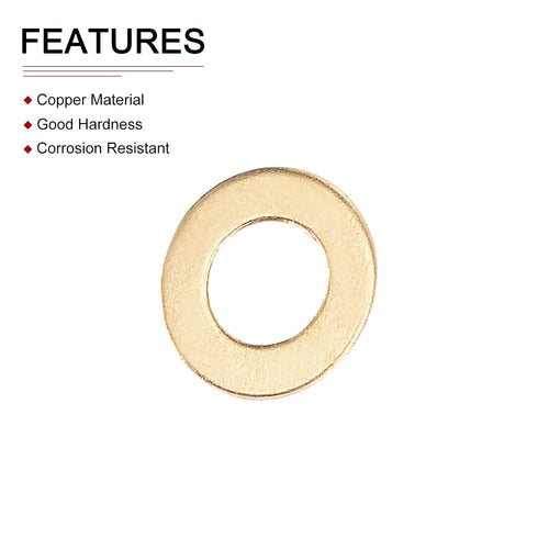 100 Pack 4mmx8mmx0.5mm Flat Brass Sealing Washers, Good for Industrial Machinery M4 Screws, Brass Flat Ring Gaskets