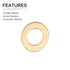 100 Pack 4mmx8mmx0.5mm Flat Brass Sealing Washers, Good for Industrial Machinery M4 Screws, Brass Flat Ring Gaskets