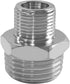 Joywayus 1/2 G Male to 3/8 Compression Male Thread Pipe Fitting, Nickel Plated Brass Adapter (Pack of 2)
