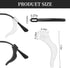 Rindion 24 Pairs Silicone Ear Hooks for Glasses - Grip with Storage Box