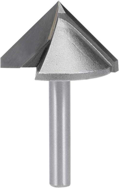uxcell 90 Degree V-Groove Router Bit 32mm Dia with 6mm Shank, Titanium