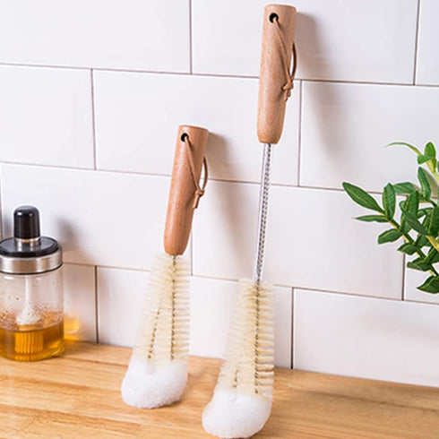 Bottle Brush Cleaner, Short Handle Bottle Cleaning Brush for Water Bottles, Coffee Mugs, Tea Pots