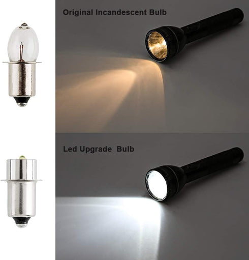 TRLIFE Maglite LED Bulbs DC 3V, Replacement Bulbs for 2 Cells C&D Maglite Flashlights, 3W LED Bulb Replacement Part, 1