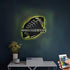 SweetJECCU 16 Personalized Custom Name Football with LED Night Light, Neon Light Wall Sign Colors Changing with Remote