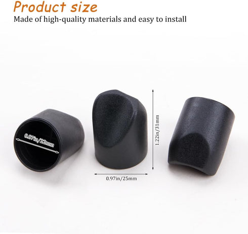 SaiDian 12Pcs Folding Chair V-Tip Stabilizer Caps Non-Slip Chair Leg Tips for Outdoor & Camping Chair Leg Floor