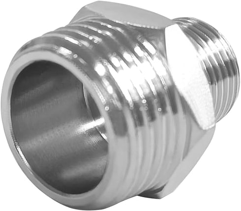 Joywayus 1/2 G Male to 3/8 Compression Male Thread Pipe Fitting, Nickel Plated Brass Adapter (Pack of 2)
