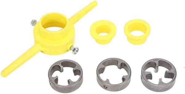 Plastic Pipe Die, PVC Thread Tool Maker NPT Circular Die Set for Durable Thread Plumbing Manual Hand Tool