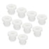 MECCANIXITY 20Pcs Snap Rubber Grommet Plug Mount, Dia 7mm ID 4.5mm Seal Anti-Scratch for Electrical Box Cable Pipe White