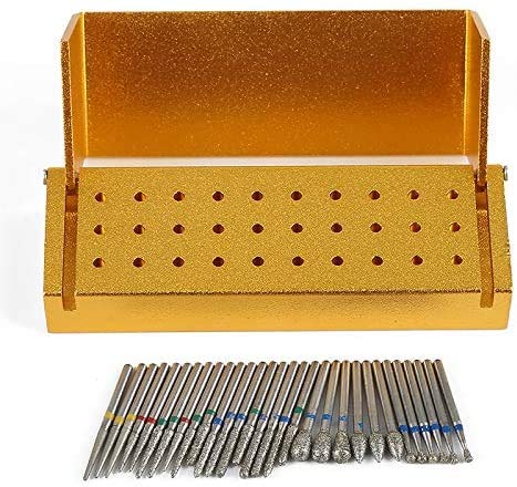 High Speed Diamond Bur Set with Aluminium Alloy Shelf