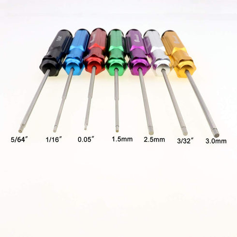 6 Color/7 Car/airplane,0.05IN-1/16IN-3/32IN-5/64IN-1.5MM-2.5MM-3.0MM(New (7 HUWAIMI Color Hex Wrencher Hex screwdriver