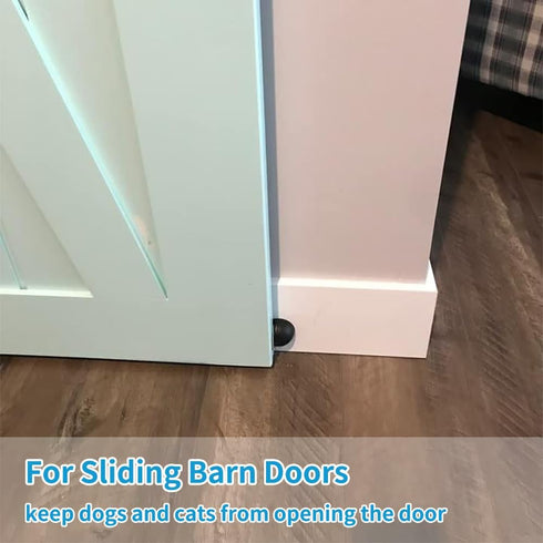 HUTLON 2-Pack Magnetic Door Stops, Black Floor Mount Magnetic Door Catch and Holder